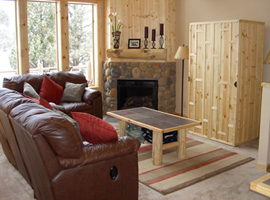 Log and Pine Living Room Group